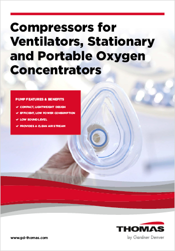 Compresores para ventiladores, concentradores de oxígeno estacionarios y portátiles
